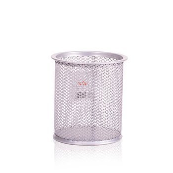 Pojemnik na długopisy metalowy Q-Connect srebrny