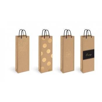 Torba prezentowa butelka Kraft Gold
