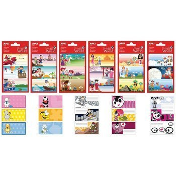 Etykiety szkolne Apli Small World