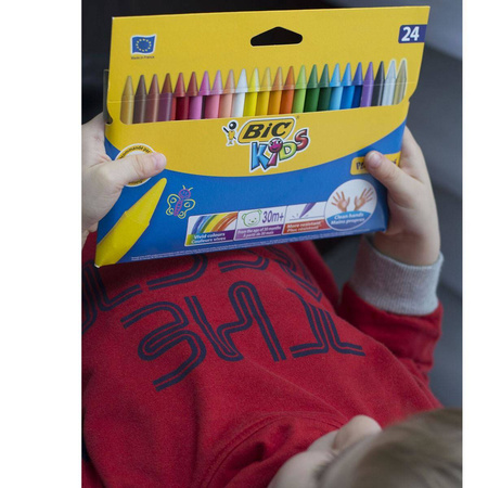Kredki świecowe Bic Kids Plastidecor 24 kolory