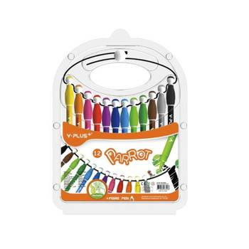 Flamastry na gumce Papuga 12 kolorów