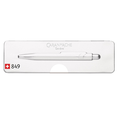 Długopis automatyczny Caran d`Ache 849 Pop Line Fluo M w pudełku biały