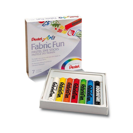 Pastele do tkanin 7 kolorów Pentel