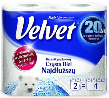 Ręczniki papierowe Velvet najdłuższe 2 sztuki
