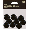 Magnesy Grand średnica 30mm 10 sztuk czarny