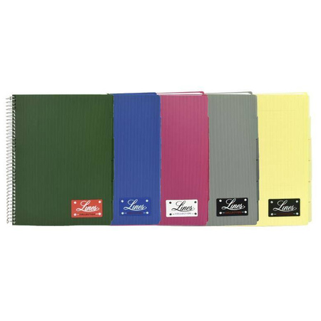 Kołonotatnik A4 150 kartek kratka Mintra Lines granatowy