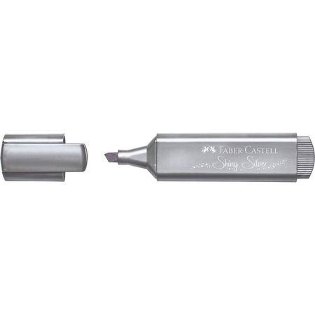 Zakreślacz metaliczny Faber Castell Textliner 1546  srebrny