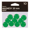Magnesy Grand średnica 20mm 10 sztuk zielony