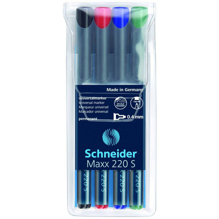Zestaw foliopisów permanentnych Schneider Maxx 220 S 4 kolory