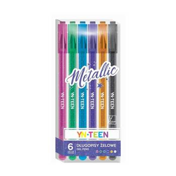 Długopis żelowy metaliczny 6 kolorów