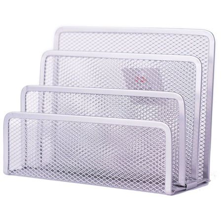 Organizer na dokumenty metalowy 3 przegrody Office Set Q-Connect srebrny