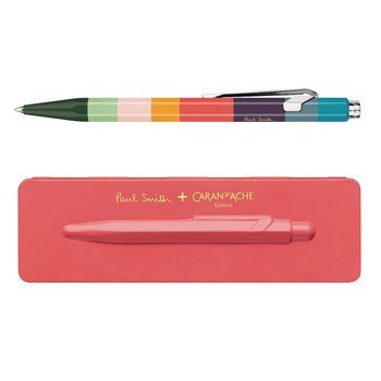 Długopis automatyczny Caran d`Ache 849 Paul Smith M w pudełku koralowy