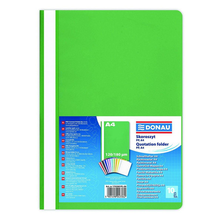 Skoroszyt plastikowy Donau A4  zielony