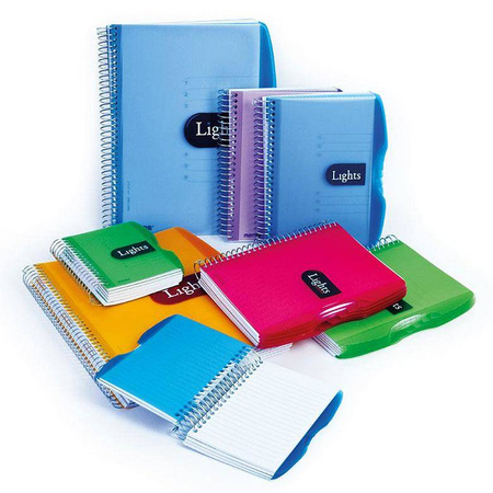 Kołonotatnik A4 150 kartek kratka Mintra Lights fioletowy