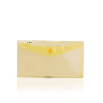 Teczka kopertowa na zatrzask Donau DL plastikowa żółty