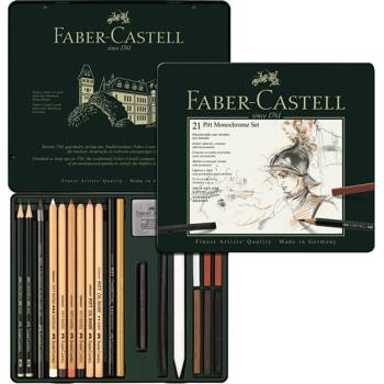 Zestaw Pitt Faber Castell Monochrome 21 elementów