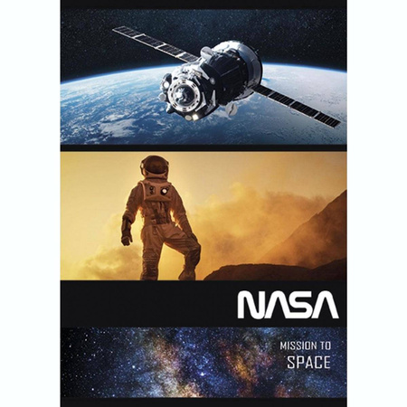 Zeszyt A5 32 kartki linia podwójna dwukolorowa Unipap Space Nasa