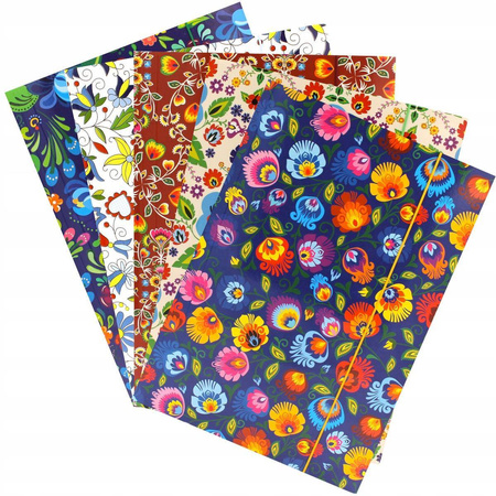 Teczka z gumką Kreska A4 Folk