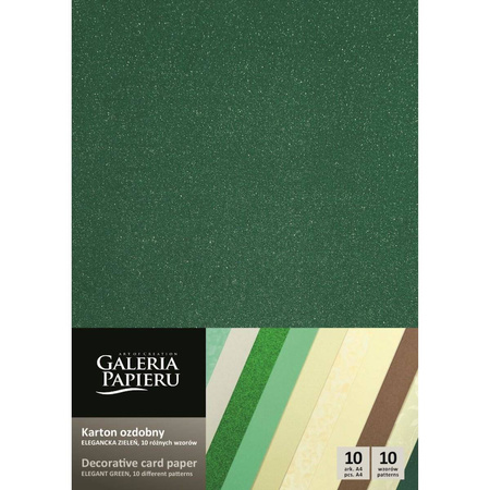Papier ozdobny A4 Elegancka zieleń 210g Argo