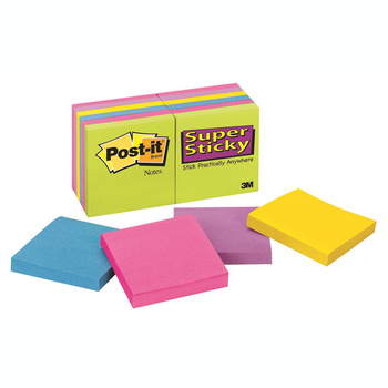 Karteczki samoprzylepne 76x76mm Post-it Super Sticky Ultra 654-12SSUC