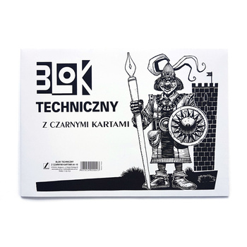 Blok techniczny czarny A4 10 kartek Kreska