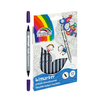 Pisaki Fiorello dwustronne Bimarker 12 kolorów