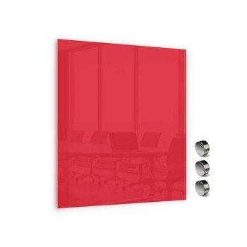 Tablica magnetyczna szklana 80x60 cm Memoboards czerwony