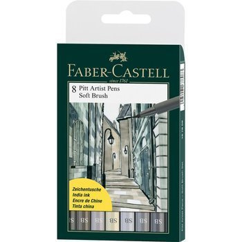 Zestaw pisaków Pitt Artist Pen Soft Brush Faber Castell 8 kolorów