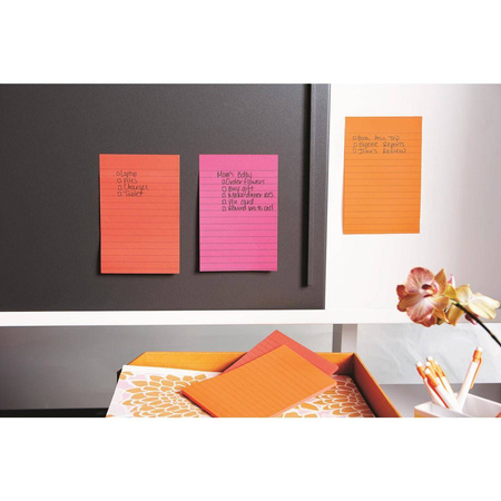 Karteczki samoprzylepne w linie 101x152mm Post-it 3M Super Sticky XXL 3x45 kartek