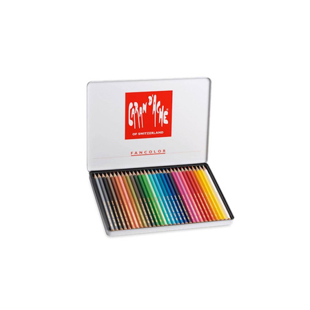 Kredki Caran d`Ache Fancolor 30 kolorów metalowe opakowanie