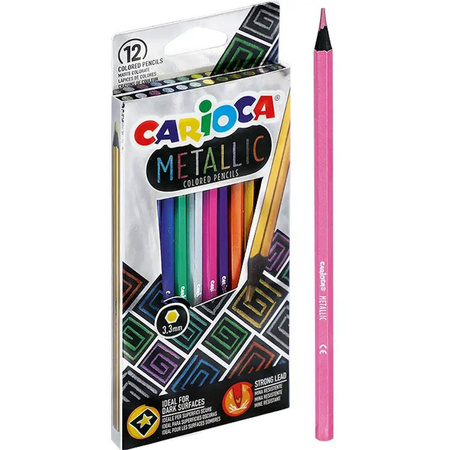 Kredki ołówkowe metaliczne Carioca 12 kolorów
