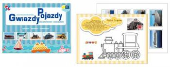 Malutka encyklopedia Pojazdy Gwiazdy kolorwanki-naklejanki Interdruk