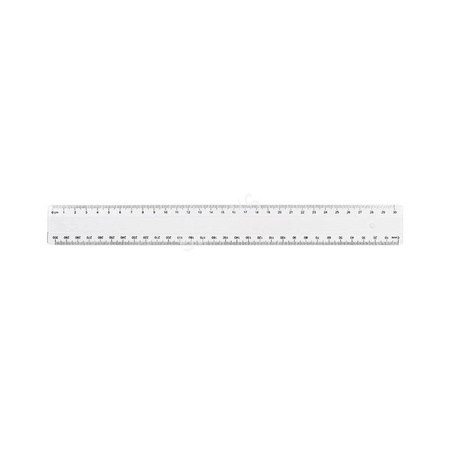 Linijka aluminiowa 30 cm podgumowana Grand GR-114