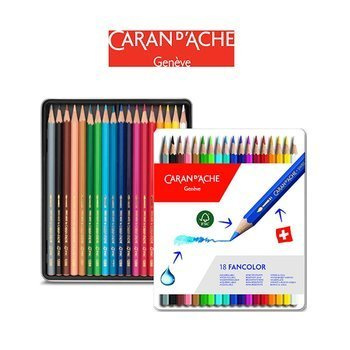 Kredki Caran d`Ache Fancolor 18 kolorów metalowe opakowanie