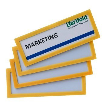 Ramka magnetyczna Tarifold naścienna 120x45mm zestaw 4 sztuki żółty