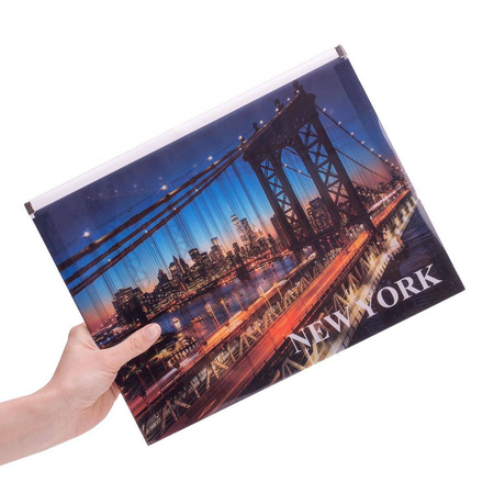 Teczka kopertowa na suwak Panta Plast New York A4