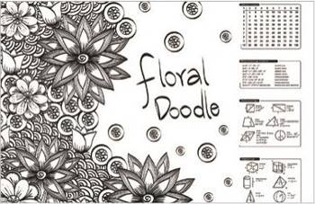 Mata na biurko dla dzieci Floral