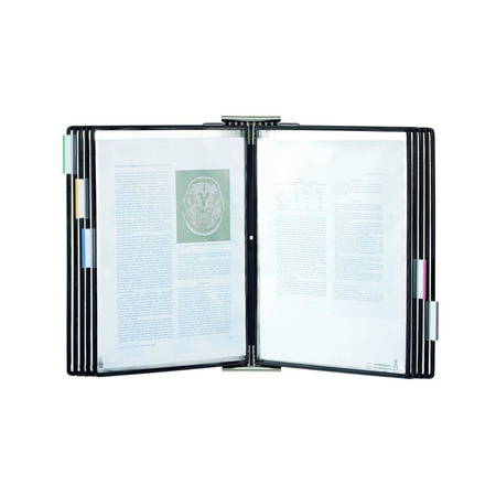 Naścienny system prezentacyjny Sterifold A4 + 10 paneli prezentacyjnych czarnych