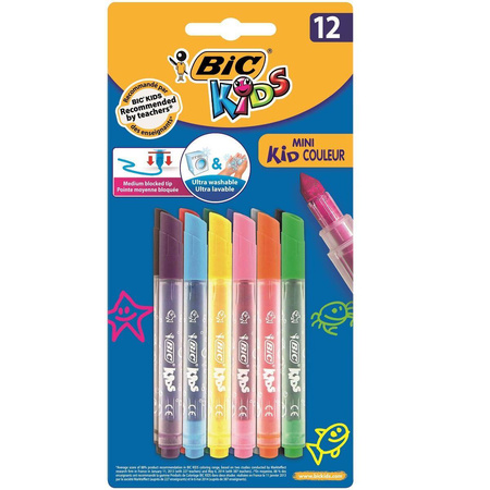 Flamastry Bic Kids Couleur mini 12 kolorów
