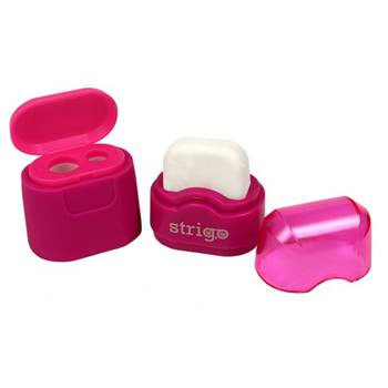 Temperówka z gumką podwójna Strigo