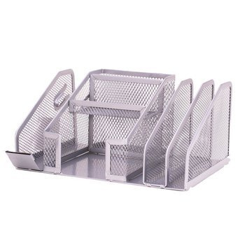 Organizer na biurko wielofunkcyjny 6A srebrny