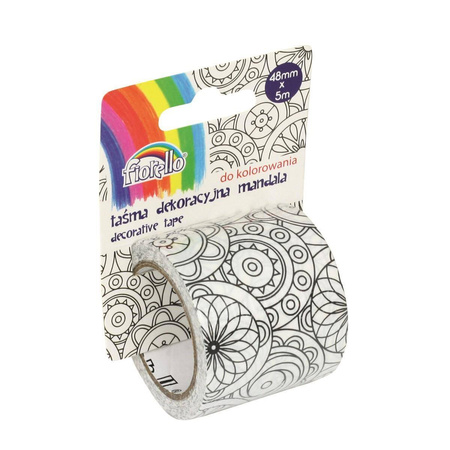 Taśma dekoracyjna Fiorello Mandala do kolorowania 5 metrów