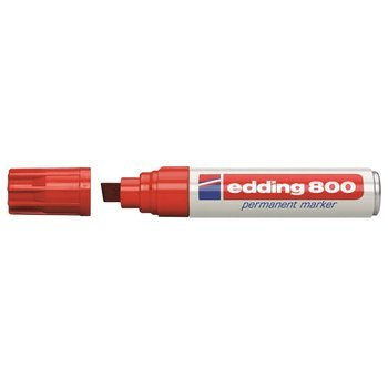 Marker permanentny Edding 800 końcówka ścięta 4-12mm czerwony