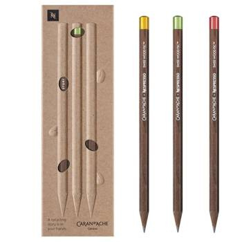 Ołówek Nespresso Swiss Wood Caran d'Ache 3 sztuki