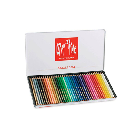 Kredki Caran d`Ache Fancolor 40 kolorów metalowe opakowanie