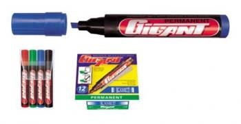 Marker permanentny Kamet Gigant końcówka ścięta zestaw 4 kolory