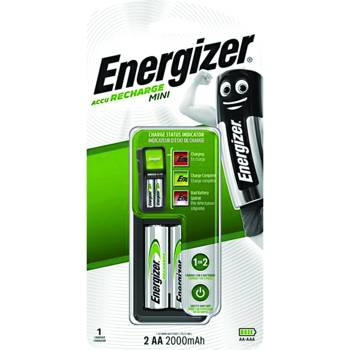 Ładowarka Energizer Mini + 2 sztuki akumulatorków Power Plus AA