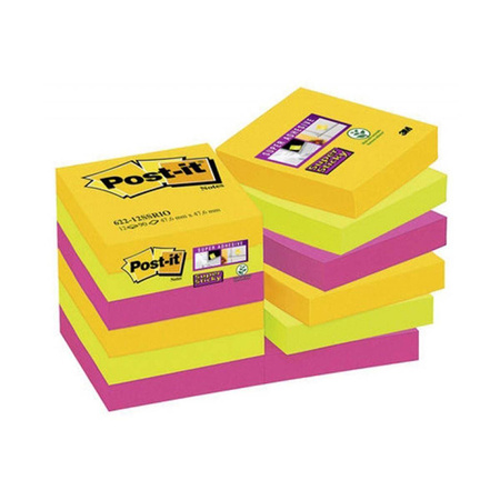 Karteczki samoprzylepne 47x47mm Post-it Super Sticky paleta Rio de Janeiro