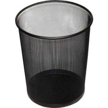 Kosz biurowy metalowy 12l Donau Office Set czarny