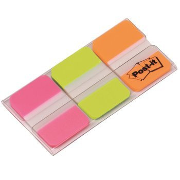 Zakładki indeksujące Post-it 3M silne 3 kolory po 22 sztuki 25x38mm 686-PGO